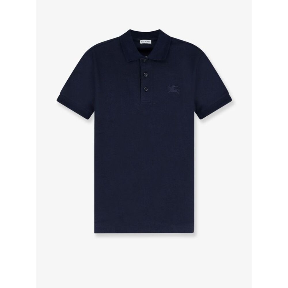 Burberry Men Cotton Polo Shirt With Embroidered Logo